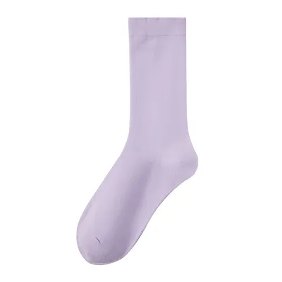 Women Fashion Casual Simple Spring Autumn Cotton Boneless Mid-Calf Socks