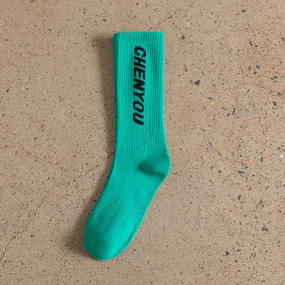 Fashion Casual Letter Solid Color Sports Socks
