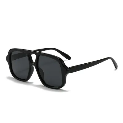 Fashion Large Frame Anti Ultraviolet Double Beam Sunglasses Plastic AC