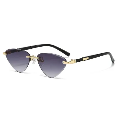 Women's Fashion Cat Eye Metal Frame Sunglasses