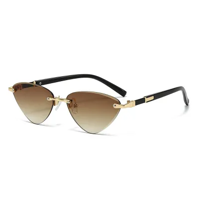Women's Fashion Cat Eye Metal Frame Sunglasses