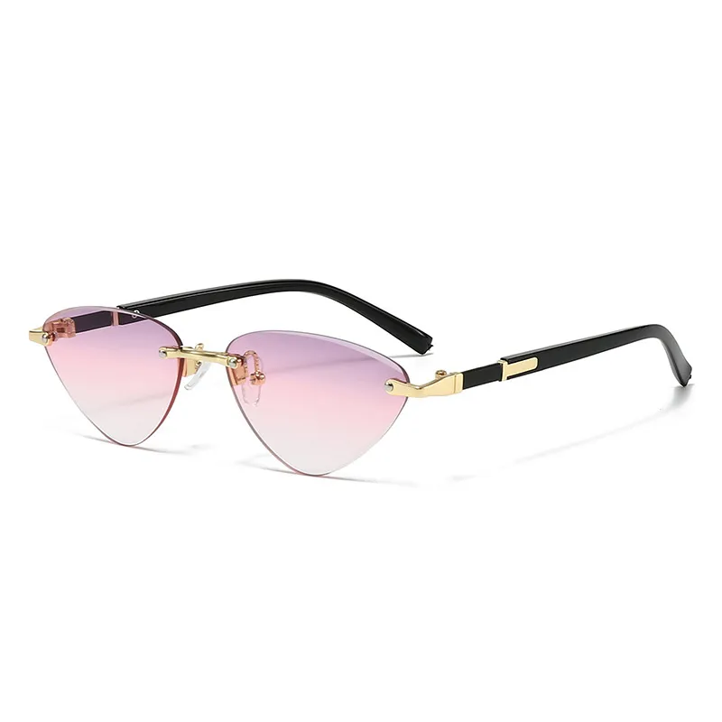 Women's Fashion Cat Eye Metal Frame Sunglasses