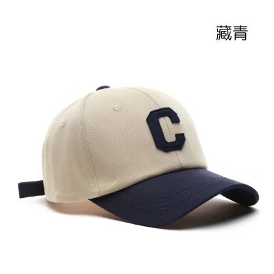 Fashion Casual Retro Simple Letter Patchwork Cotton Baseball Cap