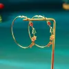 Christmas Tree Snowflake Crutch Ear Ring