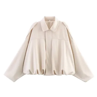Women Casual Suede Bomber Jacket Coat Street Style
