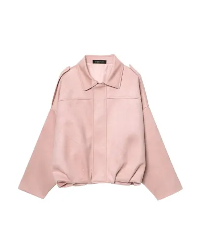 Women Casual Suede Bomber Jacket Coat Street Style