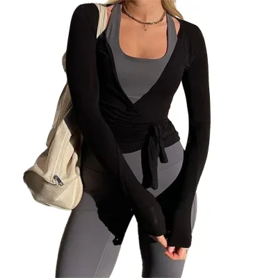 Women's Long Sleeve Cardigan Sports Top