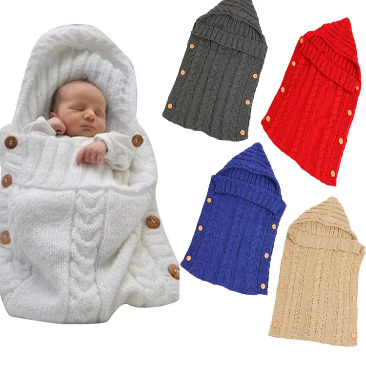 Infant Knitted Wool Sleeping Bag for Autumn Winter Small Fresh