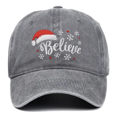 Christmas Snowflake Embroidery Baseball Hat