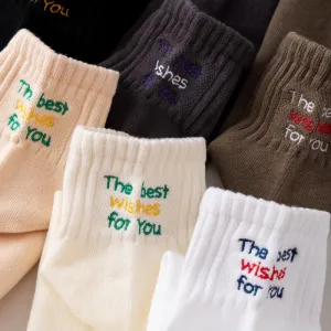Cityboy Men Women Cotton Sports Letter Embroidery Socks