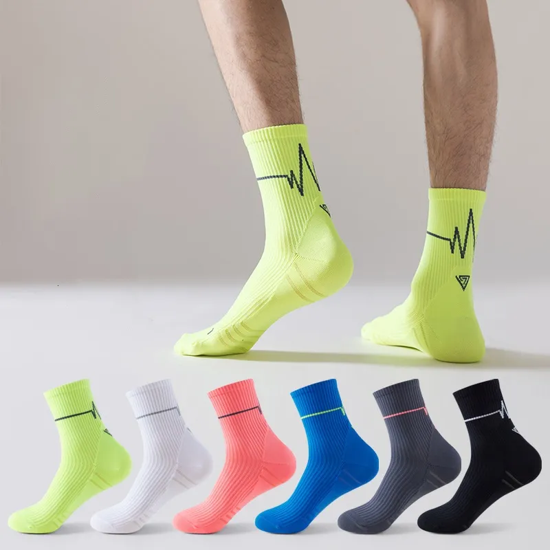 Men Sports Running Neon Socks