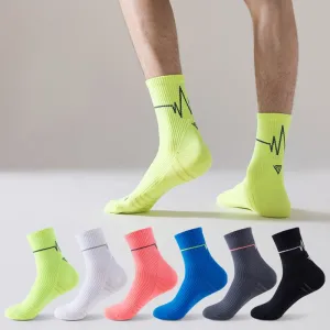 Men Sports Running Neon Socks