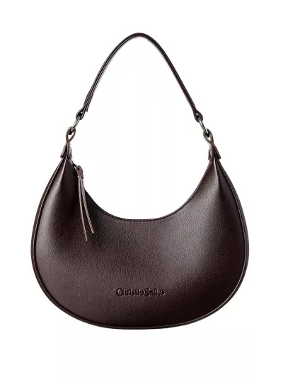 Fashion Women Portable Half Moon Shoulder Underarm Bag PU Street Trend Zipper Medium Soft