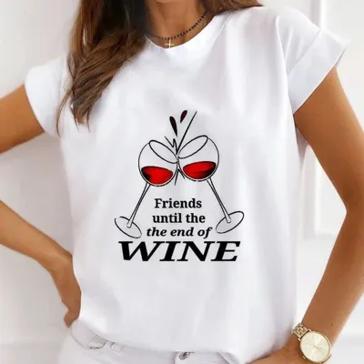 Christmas Gift Printed Women Short-Sleeved Casual Crewneck T-Shirt Lovable Fresh Sweet Loose Modal Pullover