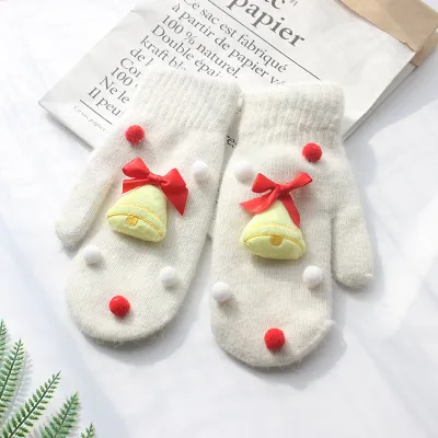 Christmas Kids Women Knitted Mittens Fresh And Sweet Party Gloves