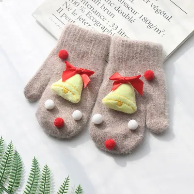 Christmas Kids Women Knitted Mittens Fresh And Sweet Party Gloves