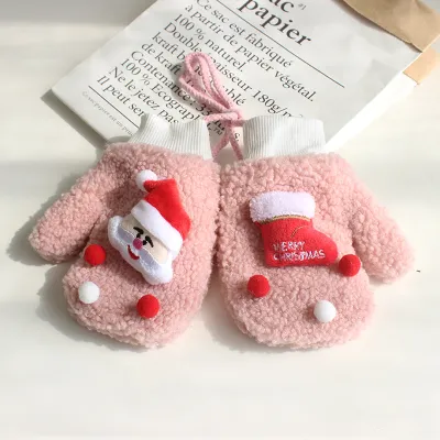 Christmas Kids Women Knitted Mittens Fresh And Sweet Party Gloves