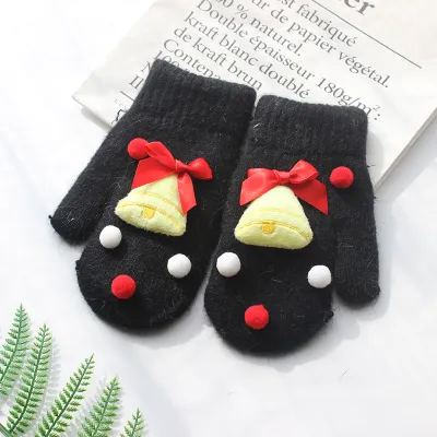 Christmas Kids Women Knitted Mittens Fresh And Sweet Party Gloves
