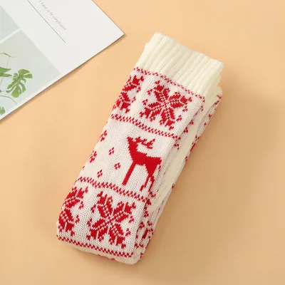 Christmas Jacquard Knitted Over Knee Socks Stockings Sweet Style