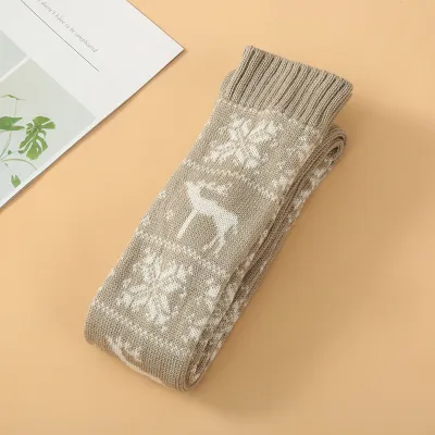 Christmas Jacquard Knitted Over Knee Socks Stockings Sweet Style