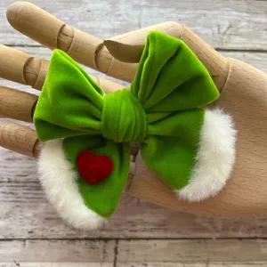 Christmas Velvet Bow Hairpin Plush Duckbill Clip Hair Accessories