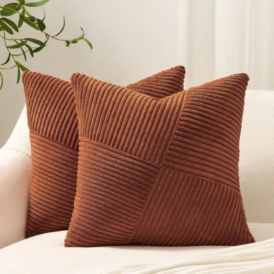 Solid Color Corduroy Single-Sided Oblique Pillow Case for Living Room Modern Simplicity 45x45cm 50x50cm 60x60cm 35x90cm