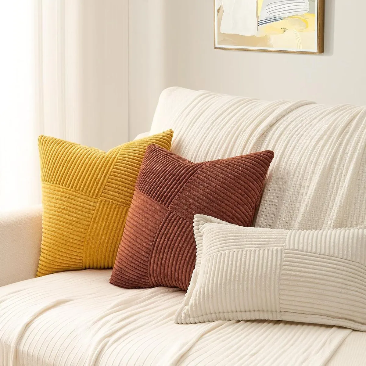 Solid Color Corduroy Single-Sided Oblique Pillow Case for Living Room Modern Simplicity 45x45cm 50x50cm 60x60cm 35x90cm