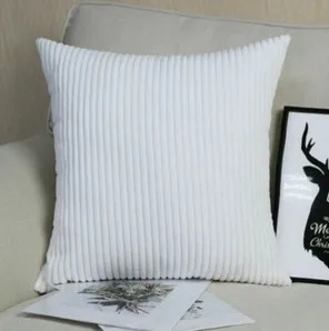Nordic Simple Solid Color Corduroy Pillow Cushion Cover for Living Room