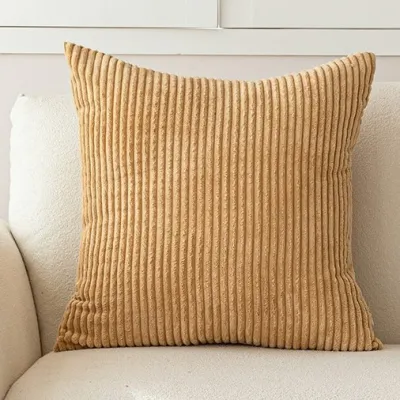 Nordic Simple Solid Color Corduroy Pillow Cushion Cover for Living Room