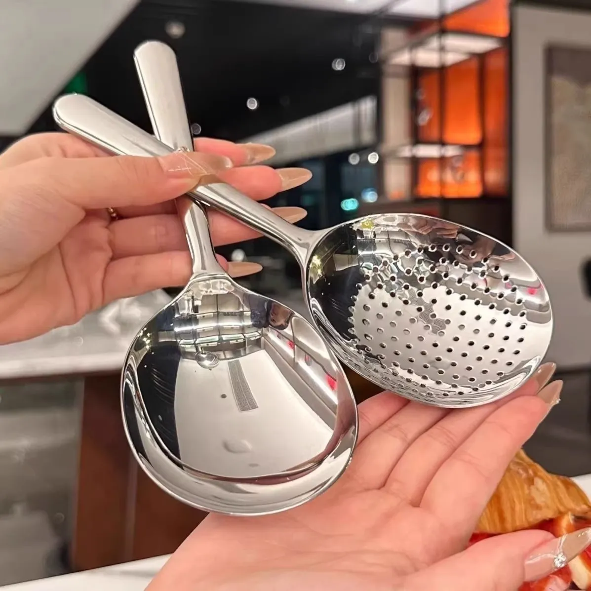 201 Stainless Steel Short Handle Modern Simplicity Soup Spoon