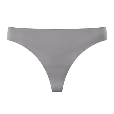 Women Sexy Leopard Seamless Ice Silk Low Waist Breathable Thong Panties