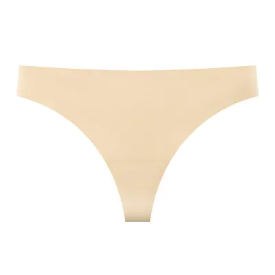 Women Sexy Leopard Seamless Ice Silk Low Waist Breathable Thong Panties