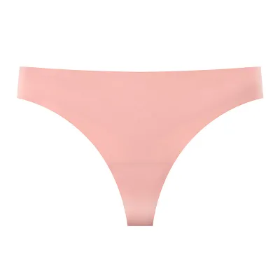 Women Sexy Leopard Seamless Ice Silk Low Waist Breathable Thong Panties