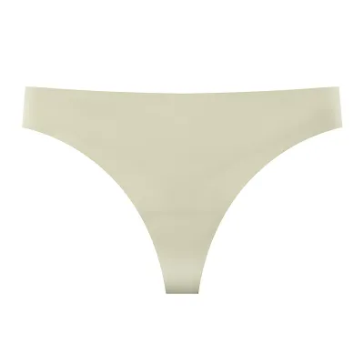 Women Sexy Leopard Seamless Ice Silk Low Waist Breathable Thong Panties