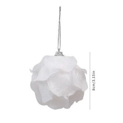 Fashion Christmas 8cm Sequins Foam Ball Tree Pendant Decorative