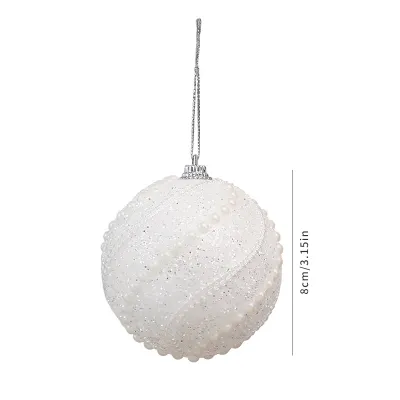 Fashion Christmas 8cm Sequins Foam Ball Tree Pendant Decorative