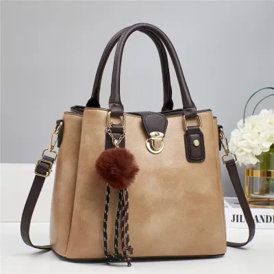 Women Fashion Casual Urban Simplicity Large Capacity Handbag PU Tote Bag