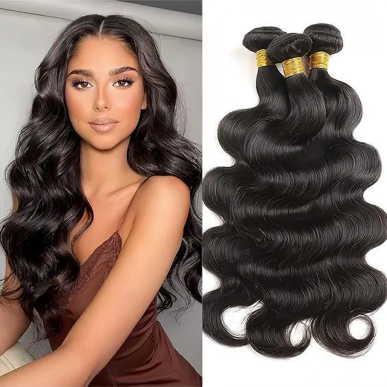 Women Fashion Solid Color Real Human Hair Wigs Can Be Dyed