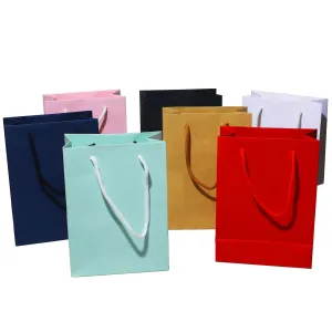 Solid Color Plastic Handbag Shopping Bags