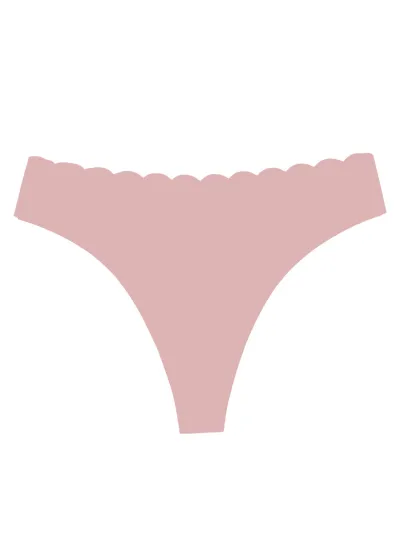 Women Fashion Sexy Printed Seamless Ice Silk Nylon Thong Panties