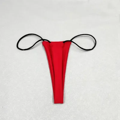 Women's Sexy Breathable Thong Panties in Solid Color