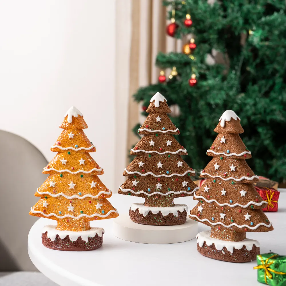 Fashion Christmas Resin Gingerbread Tree Decoration
