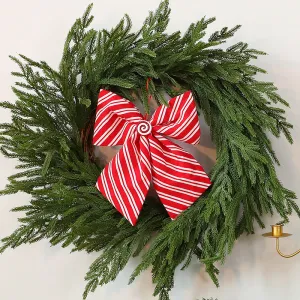 Fashion Christmas Stripe Plaid Bowknot Tree Decoration