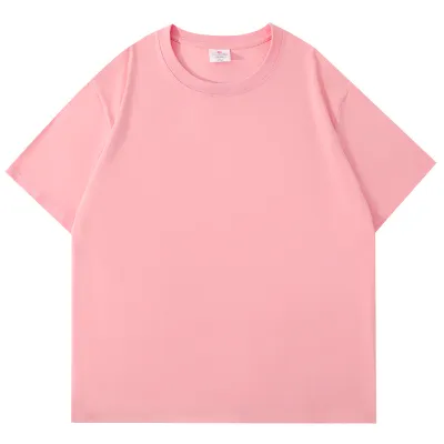 Men Fashion Casual Solid Color Round Neck Short-Sleeve Loose Fit T-Shirts