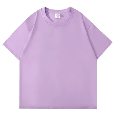 Men Fashion Casual Solid Color Round Neck Short-Sleeve Loose Fit T-Shirts