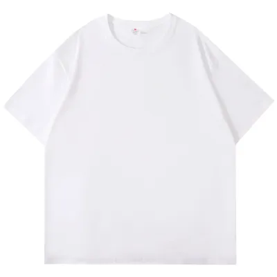 Men Fashion Casual Solid Color Round Neck Short-Sleeve Loose Fit T-Shirts