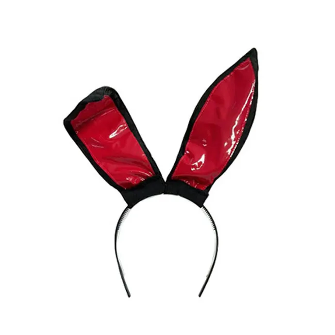 Women Cute Leather Bunny Headband Sexy Lingerie Accessories