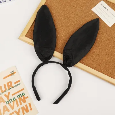 Women Cute Solid Color Bunny Ears Headband Sexy Lingerie Accessories