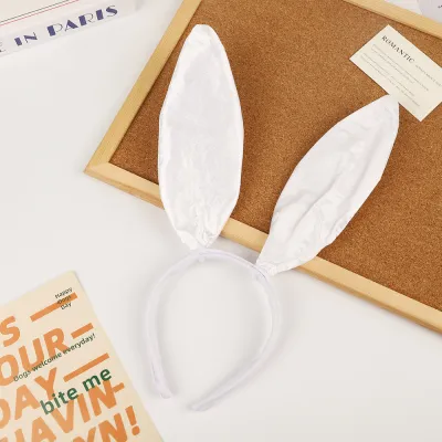 Women Cute Solid Color Bunny Ears Headband Sexy Lingerie Accessories