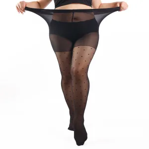 Women Plus Size Sexy Dot Printed Stockings